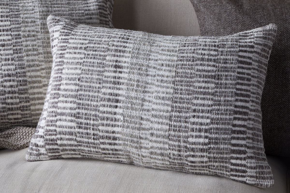 Aahna Wool Cushion Cover - Charcoal - Image 3