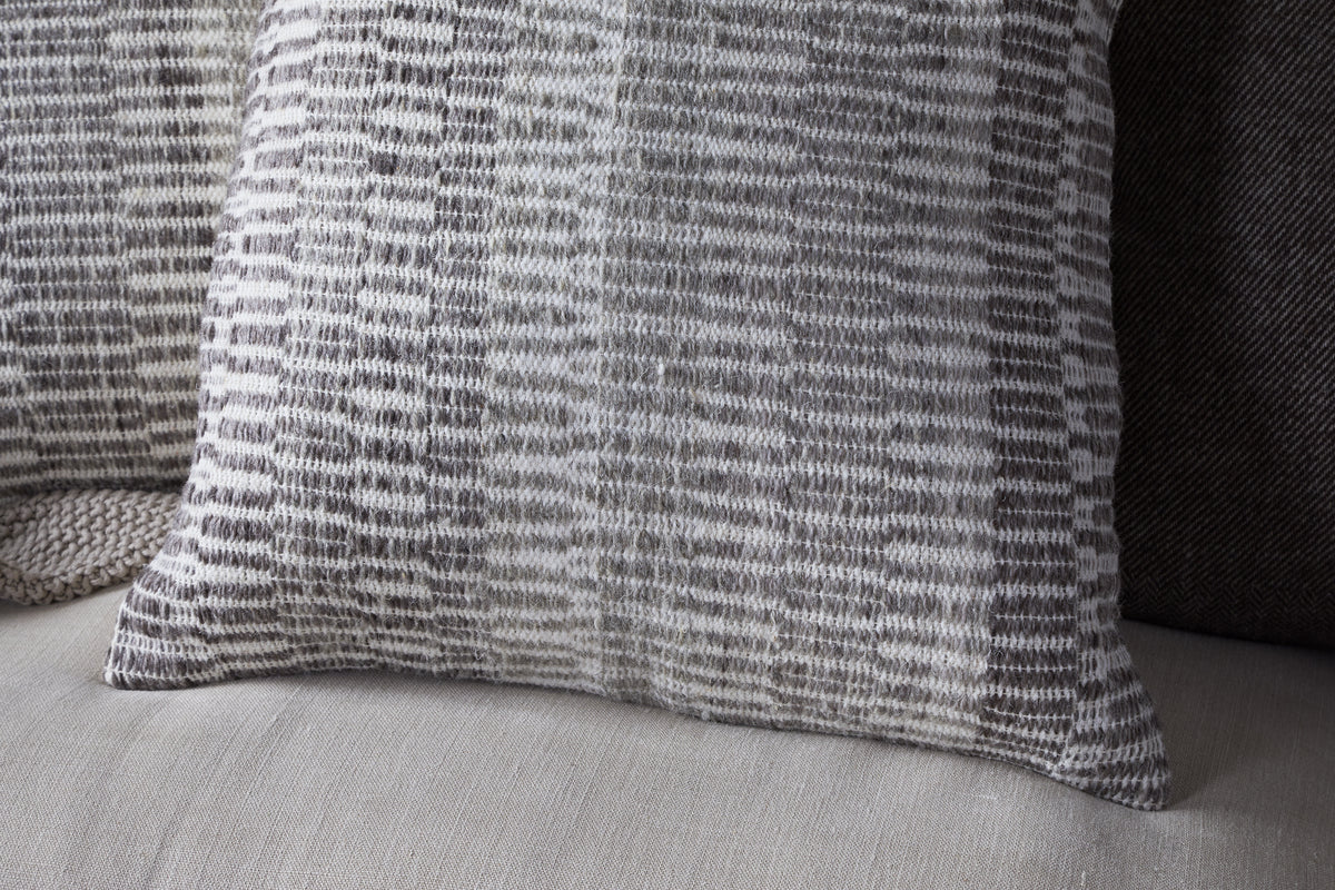 Aahna Wool Cushion Cover - Charcoal - Image 4