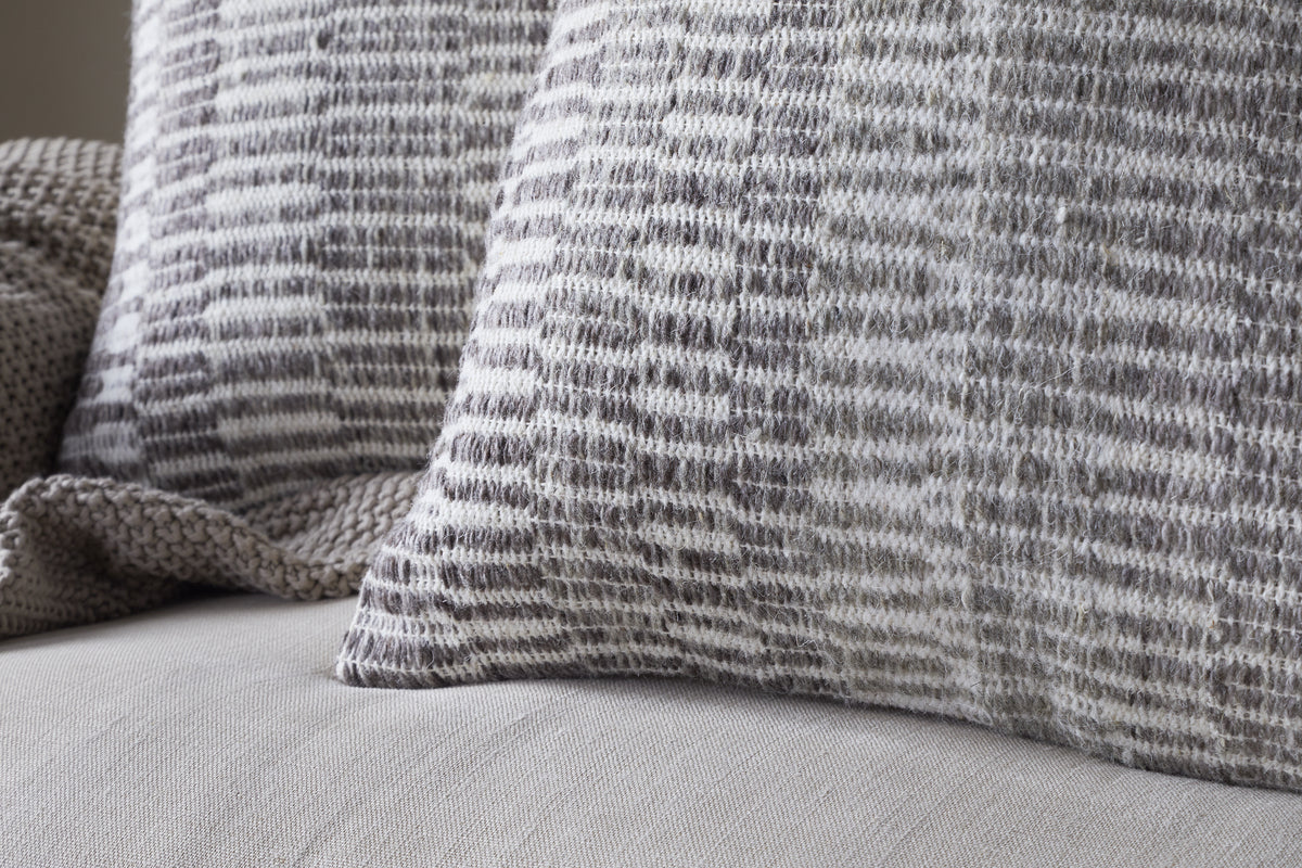 Aahna Wool Cushion Cover - Charcoal - Image 5