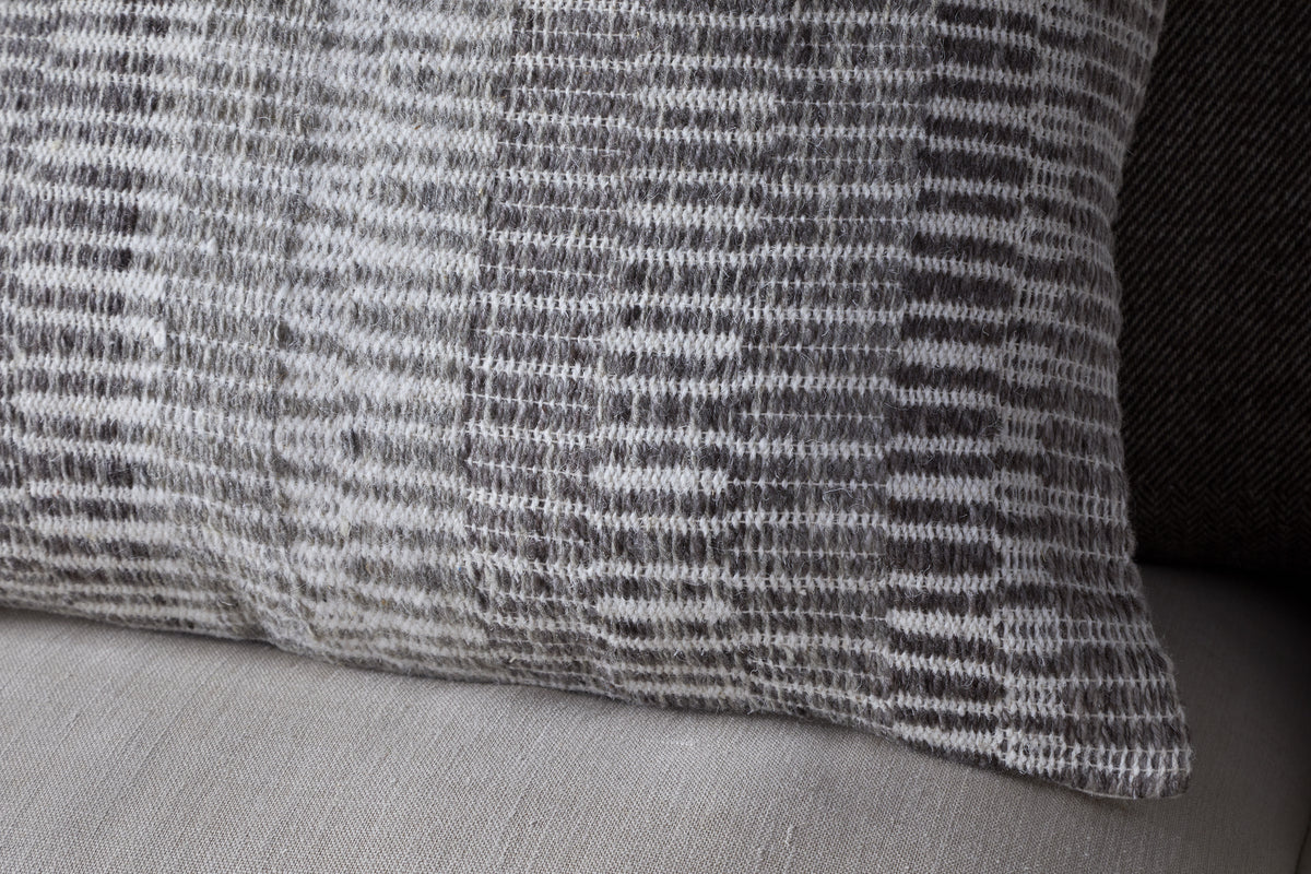 Aahna Wool Cushion Cover - Charcoal - Image 6