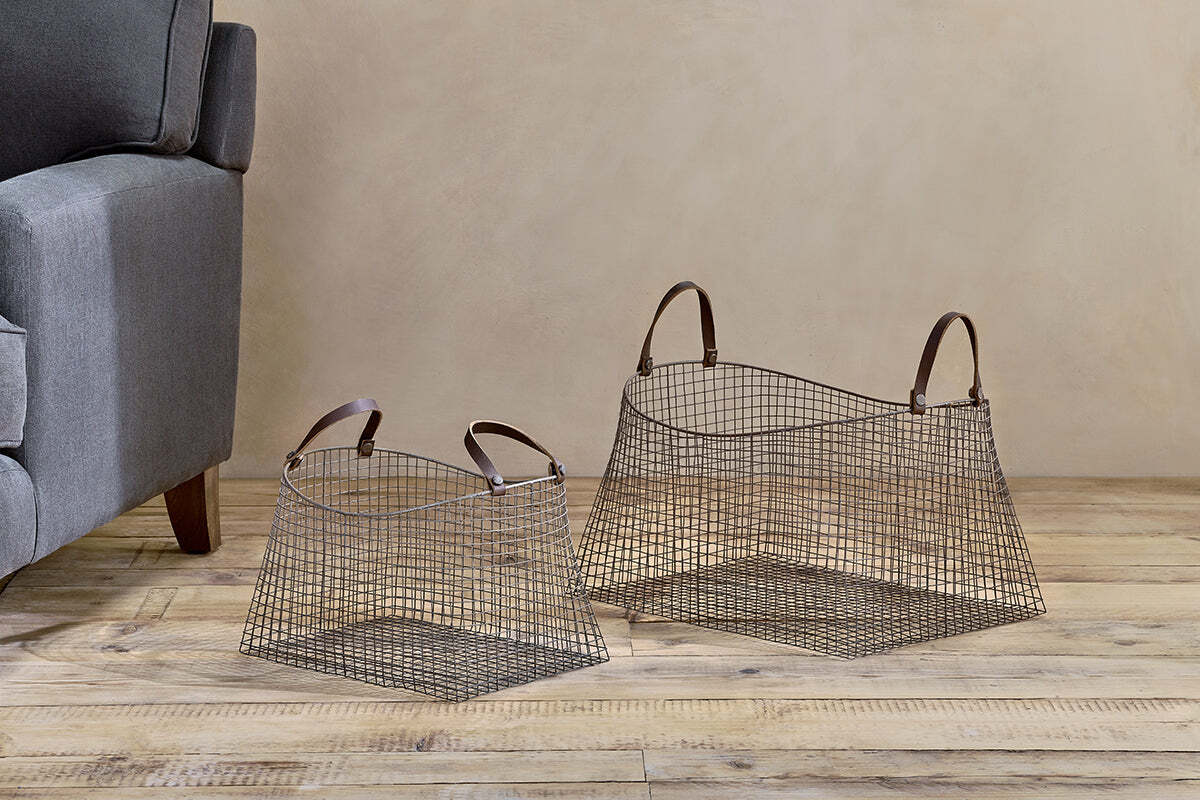 Adah Iron Baskets - Brown (Set of 2) - Image 5