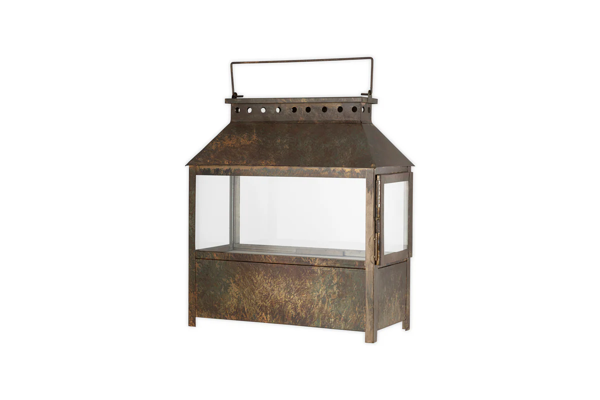 Akoko Wide Lantern - Brown Patina - Image 11