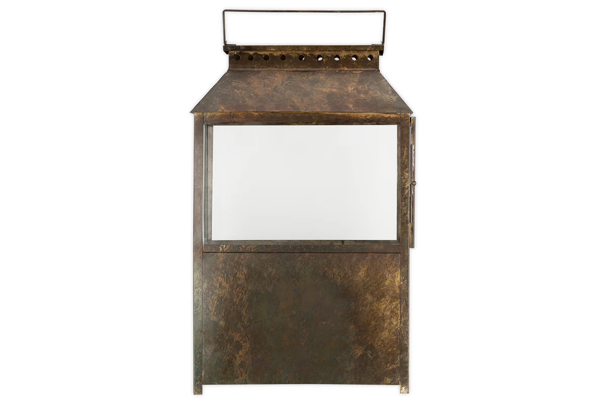Akoko Wide Lantern - Brown Patina - Image 12