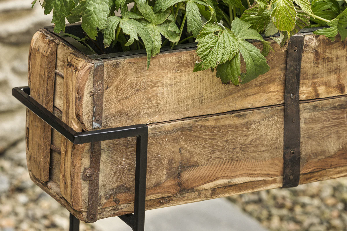 Amazzi Indoor Planter Stand - Natural & Black - Image 4