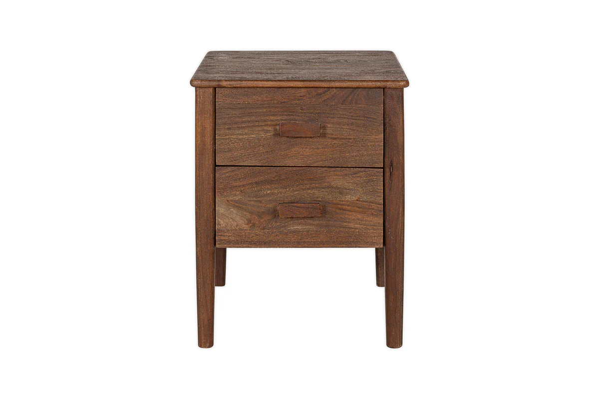Anbu Acacia Bedside Table - Washed Walnut - Image 10
