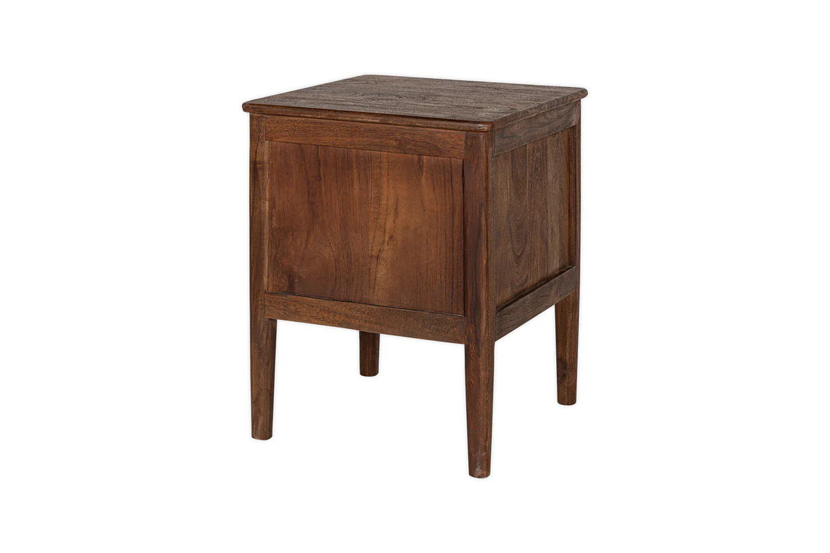 Anbu Acacia Bedside Table - Washed Walnut - Image 9