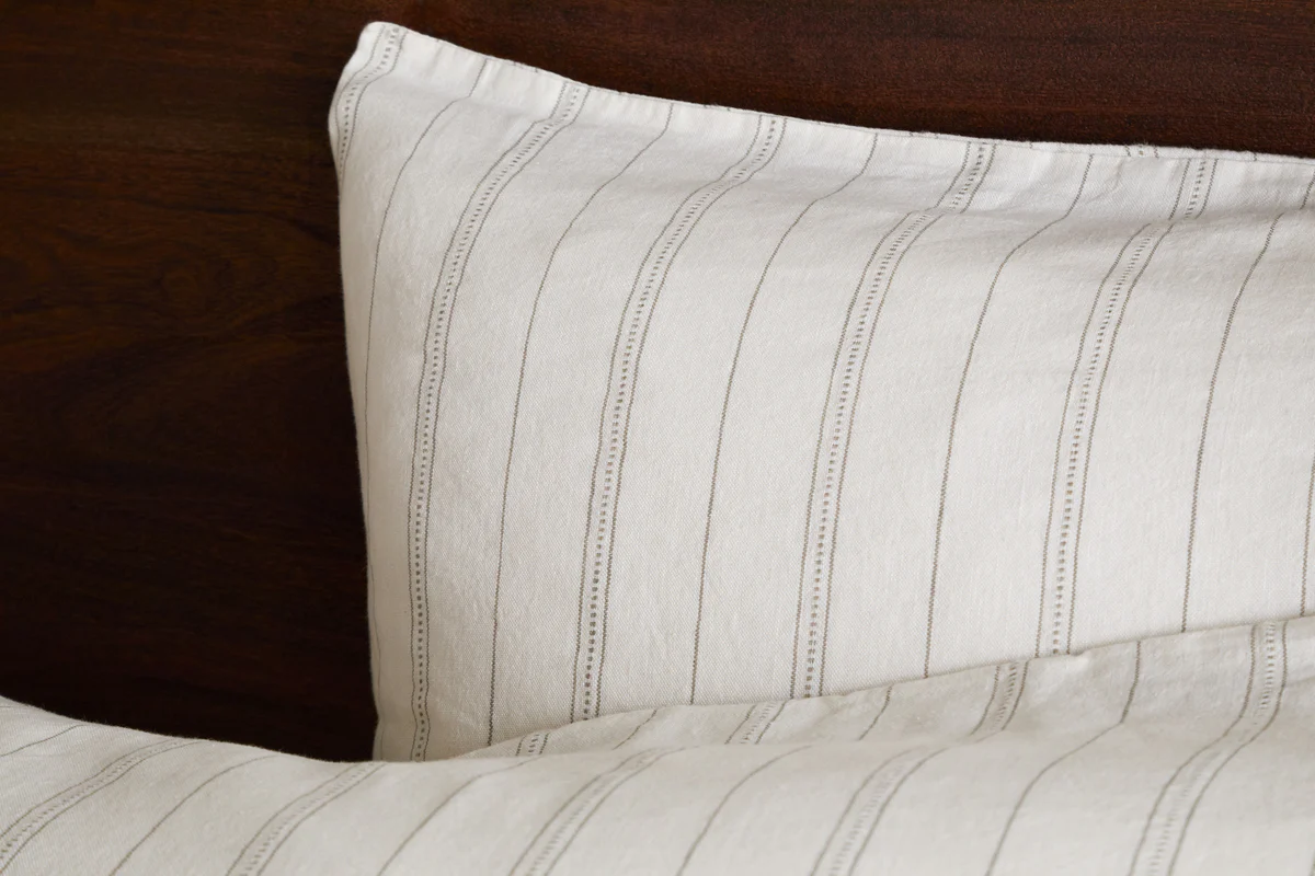 Anta Hemp & Cotton Housewife Pillowcases - Sage Green - Image 3