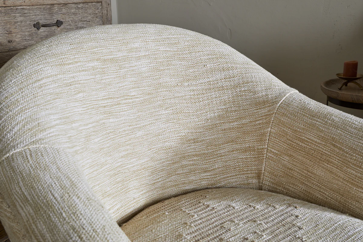 Aranya Cotton & Jute Occasional Chair - Natural - Image 8