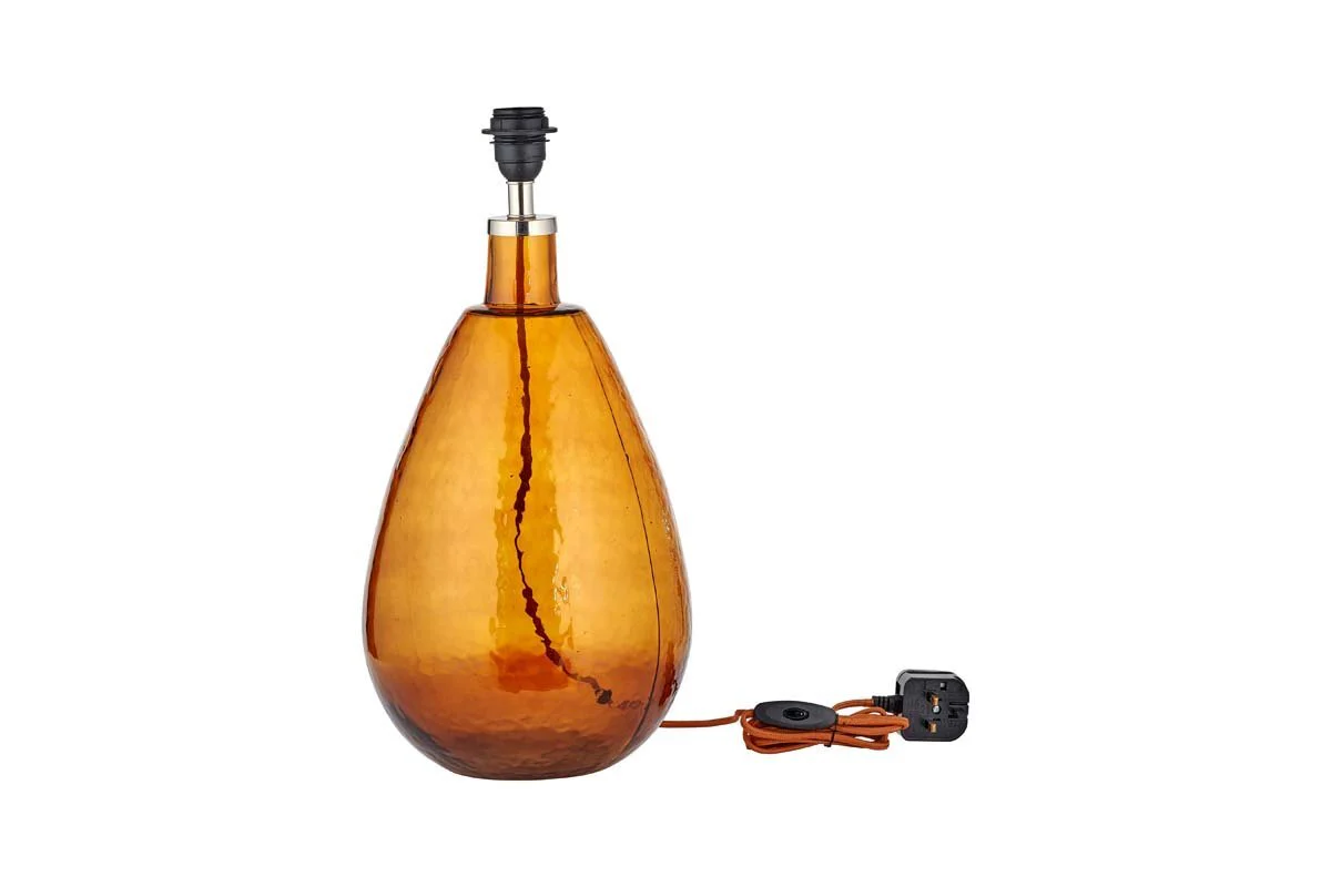 Baba Recycled Glass Lamp - Burnt Amber - Large Tall - Image 6