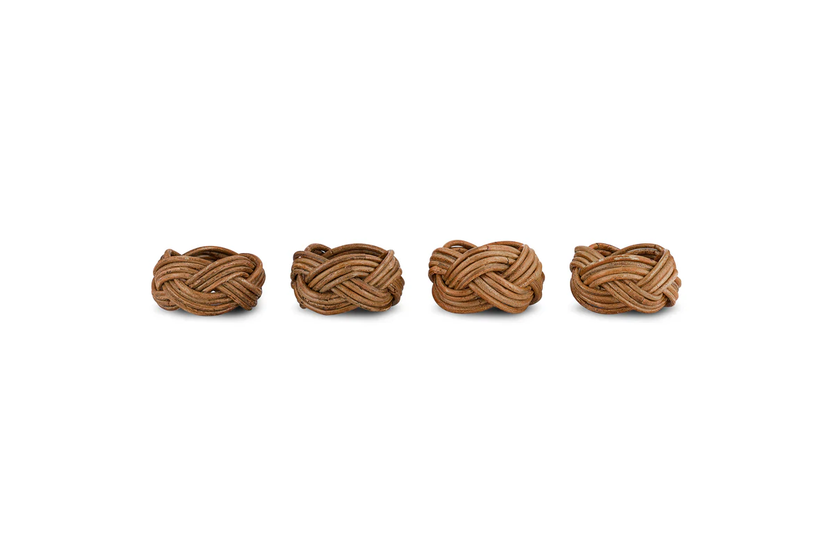 Bersama Rattan Napkin Rings - Natural - (Set of 4) - Image 4