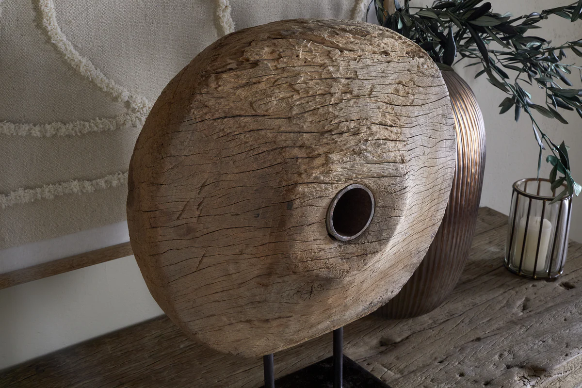 Cala Reclaimed Wood Objet on Stand - Natural - Image 4