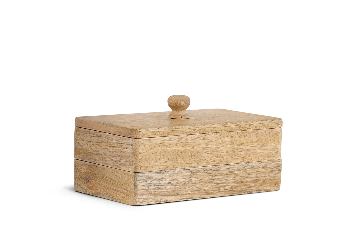 Chanya Mango Wood Jewellery Box - Natural - Image 6