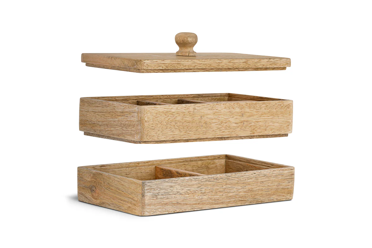 Chanya Mango Wood Jewellery Box - Natural - Image 9