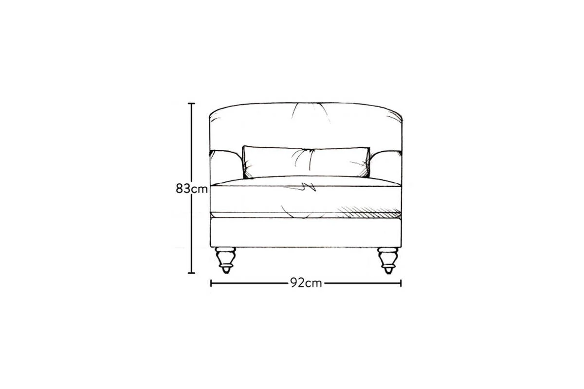 Deni Armchair - Brera Linen Charcoal - Image 7