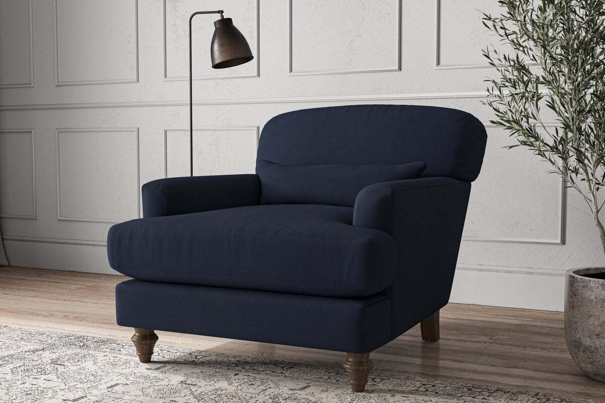 Deni Armchair - Brera Linen Indigo - Image 2