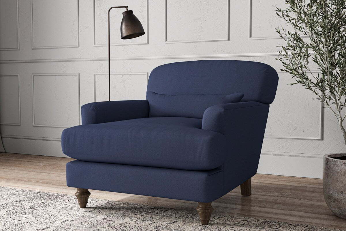 Deni Armchair - Recycled Cotton Navy - Image 2