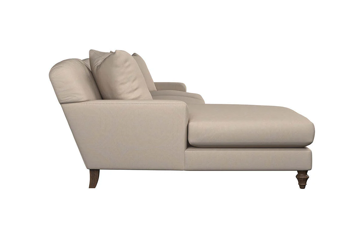 Deni Grand Left Hand Chaise Sofa - Recycled Cotton Mocha - Image 4