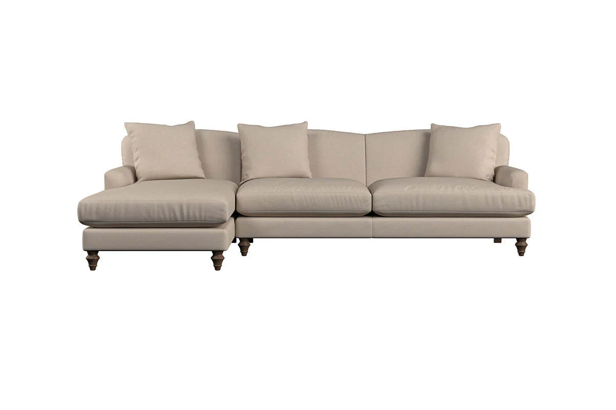 Deni Grand Left Hand Chaise Sofa - Recycled Cotton Stone - Image 3
