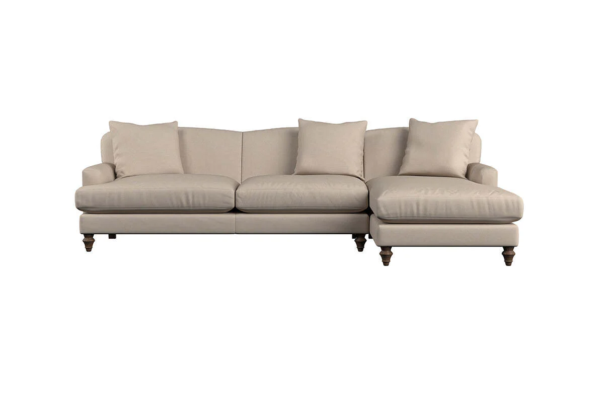 Deni Grand Right Hand Chaise Sofa - Recycled Cotton Airforce - Image 3