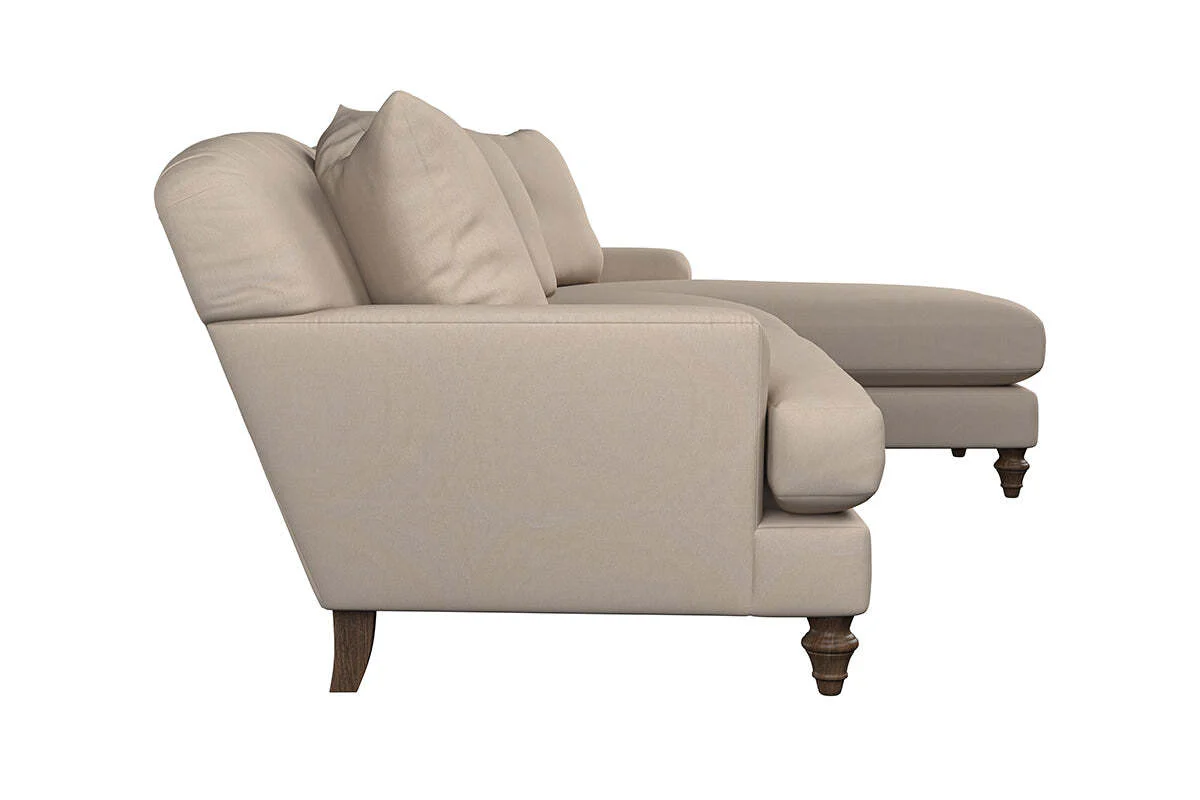 Deni Grand Right Hand Chaise Sofa - Recycled Cotton Ochre - Image 4