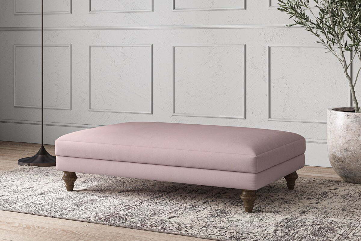 Deni Large Footstool - Recycled Cotton Lavender - Image 2