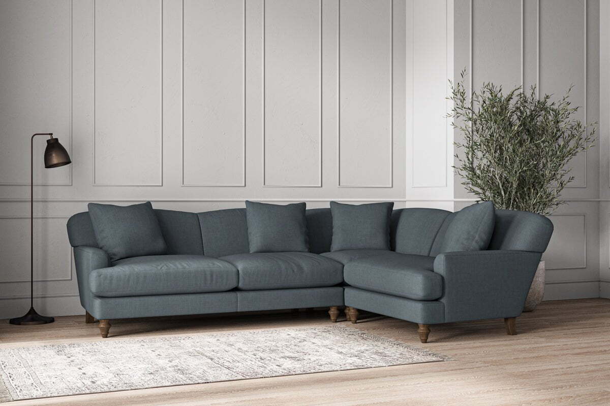 Deni Large Right Hand Corner Sofa - Brera Linen Dusk - Image 2