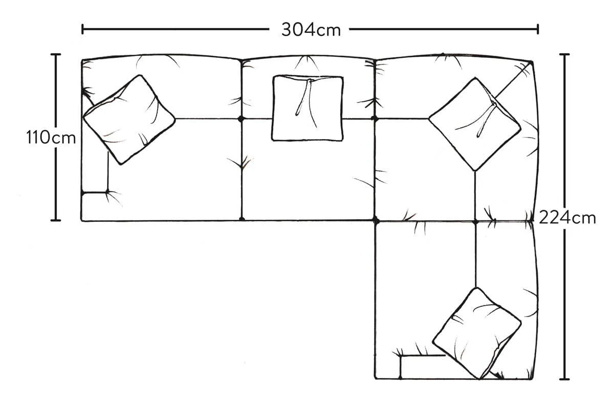 Deni Large Right Hand Corner Sofa - Brera Linen Dusk - Image 6
