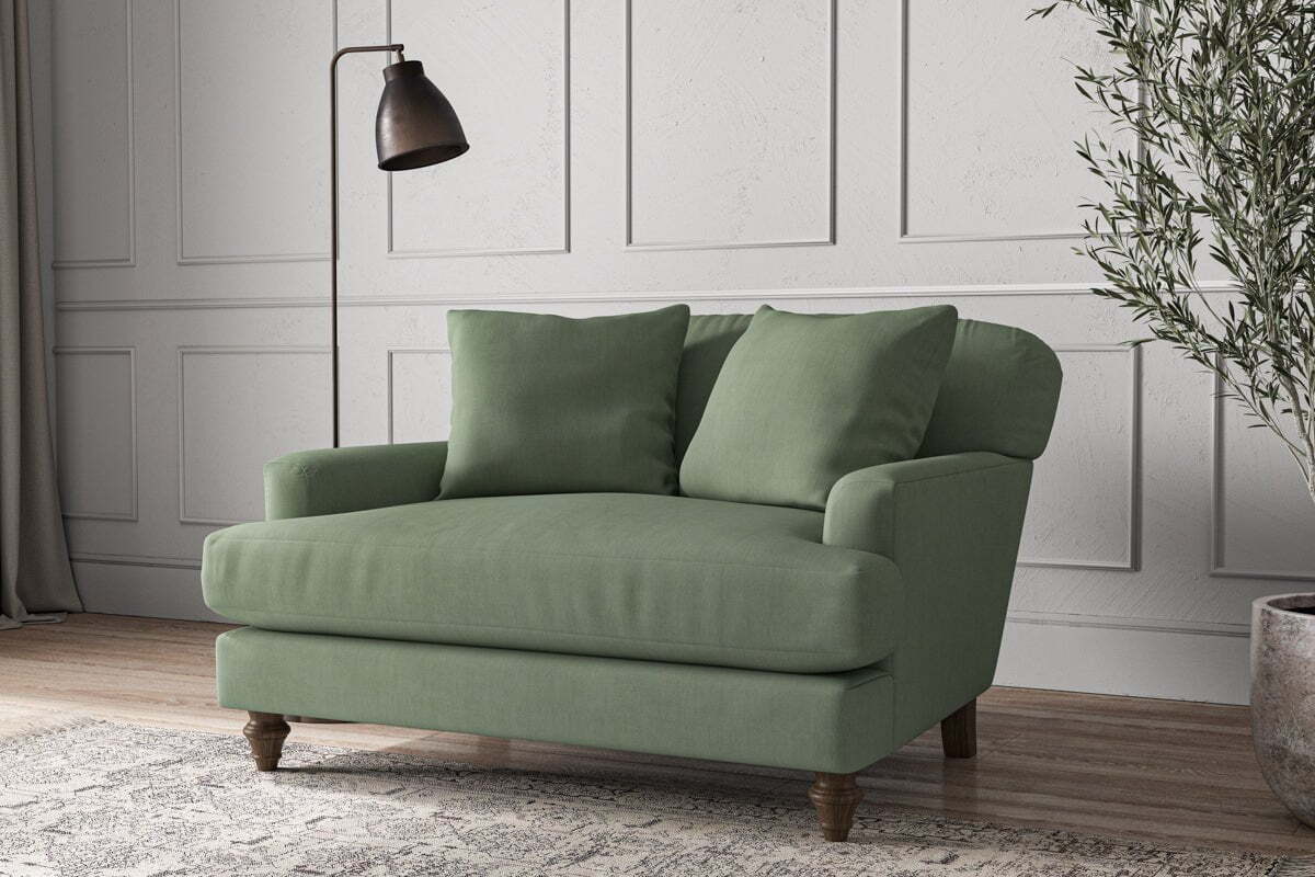 Deni Love Seat - Brera Linen Jade - Image 2