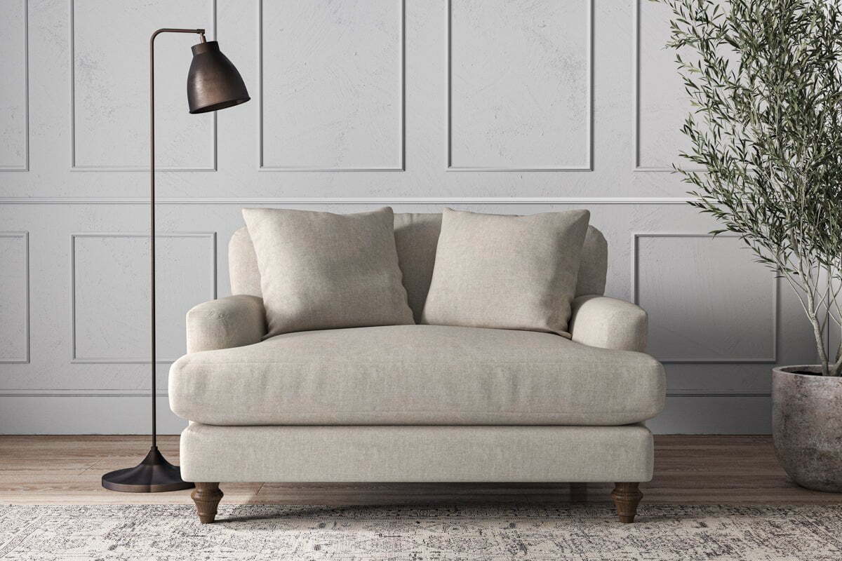 Deni Love Seat - Brera Linen Natural - Image 2