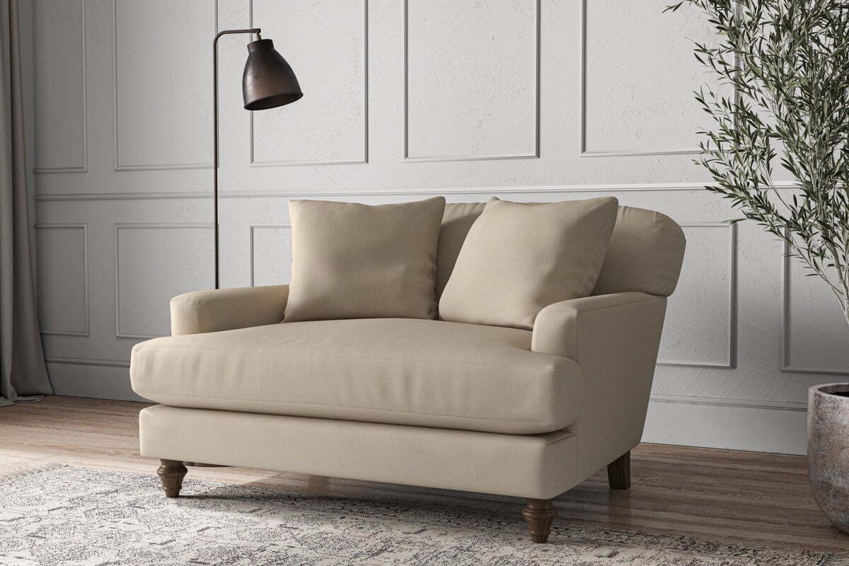 Deni Love Seat - Recycled Cotton Stone - Image 2
