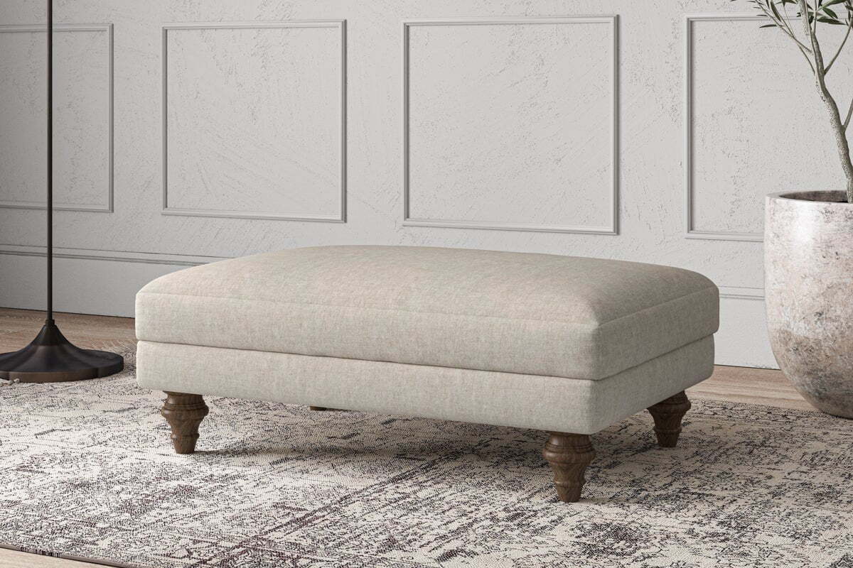 Deni Medium Footstool - Brera Linen Natural - Image 3