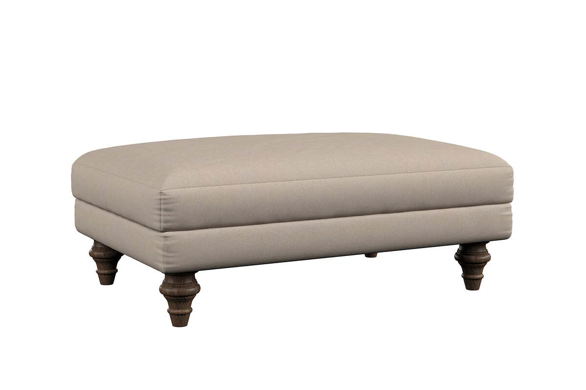 Deni Medium Footstool - Recycled Cotton Ochre - Image 5