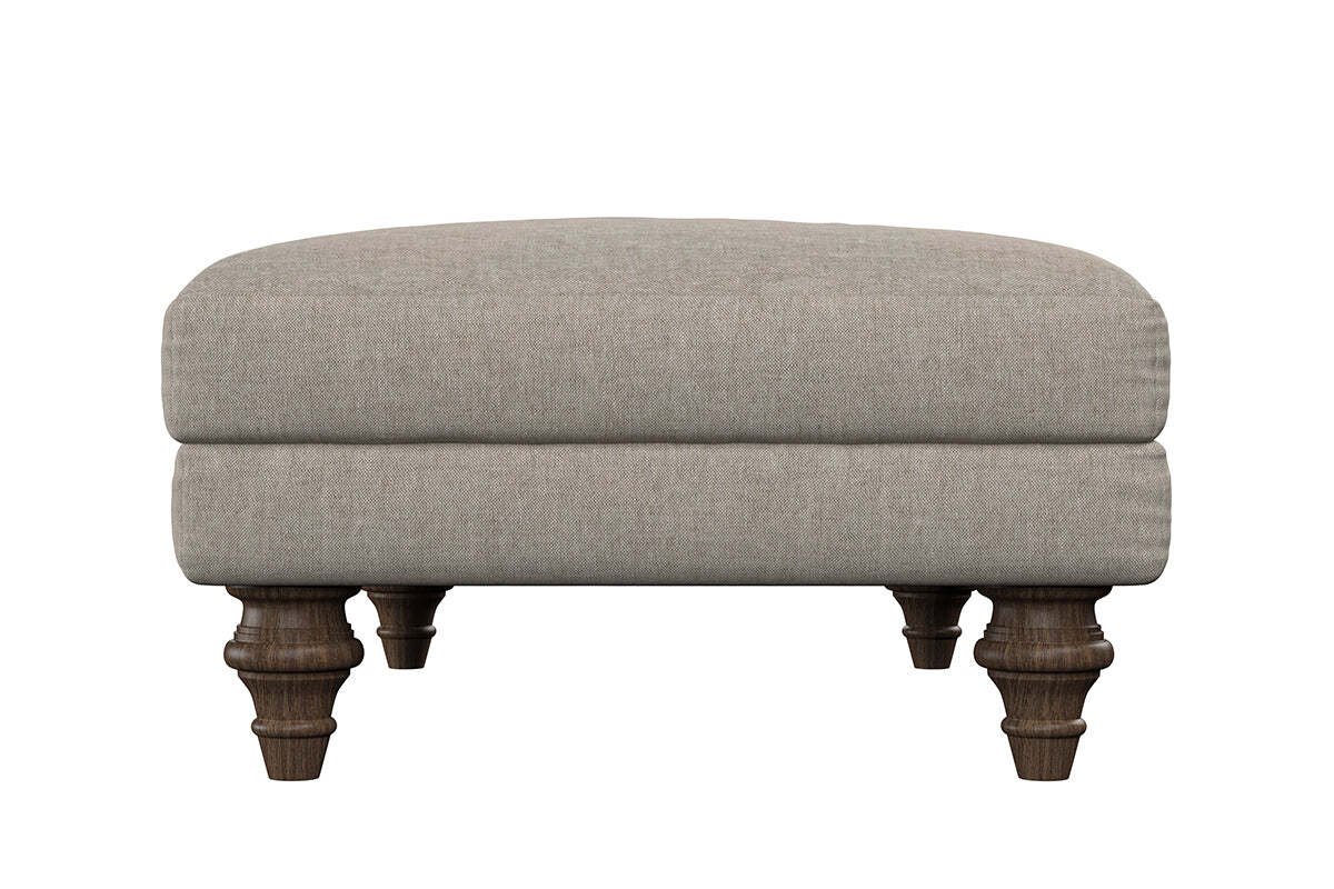 Deni Medium Footstool - Recycled Cotton Stone - Image 4