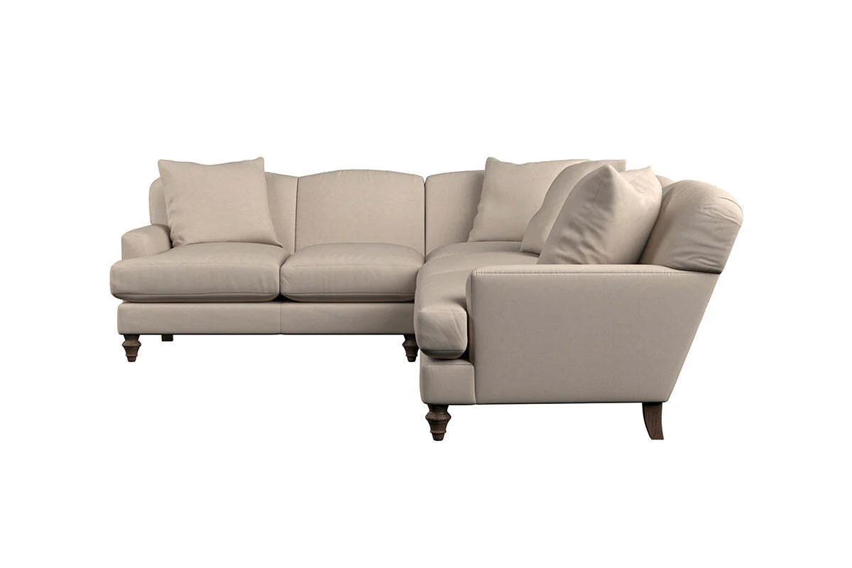 Deni Super Grand Right Hand Corner Sofa - Recycled Cotton Airforce - Image 4