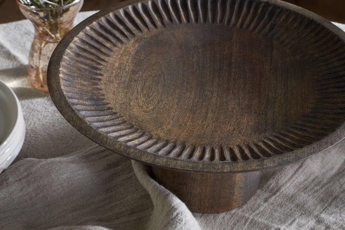 Eisha Wooden Cake Stand - Brown - Image 4