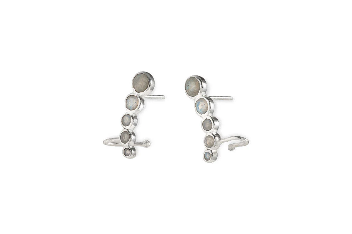 Elina Labradorite Ear Climber - Silver - Image 3