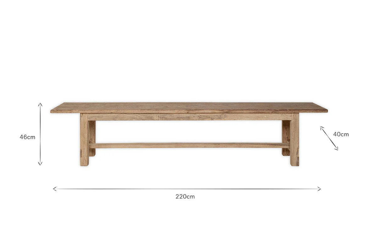 Fioni Reclaimed Wood Bench - Natural - Image 7