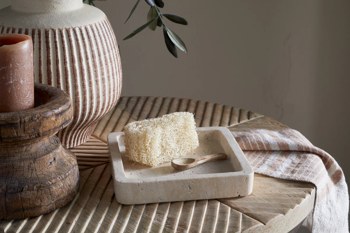 Ganda Travertine Vanity Tray - Cream - Image 4