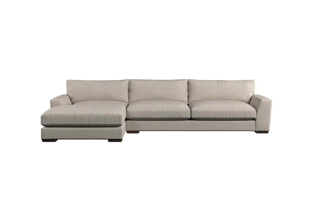 Guddu Grand Left Hand Chaise Sofa - Brera Linen Espresso - Image 3