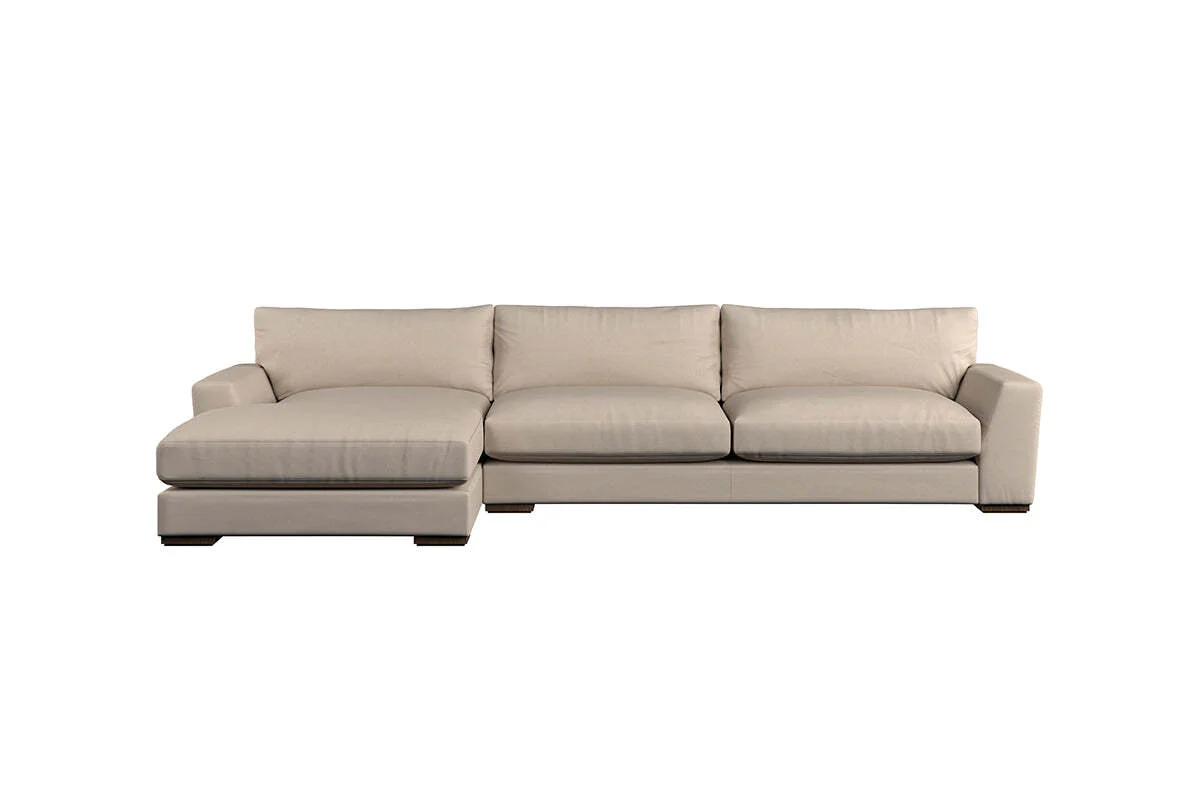 Guddu Grand Left Hand Chaise Sofa - Recycled Cotton Horizon - Image 3
