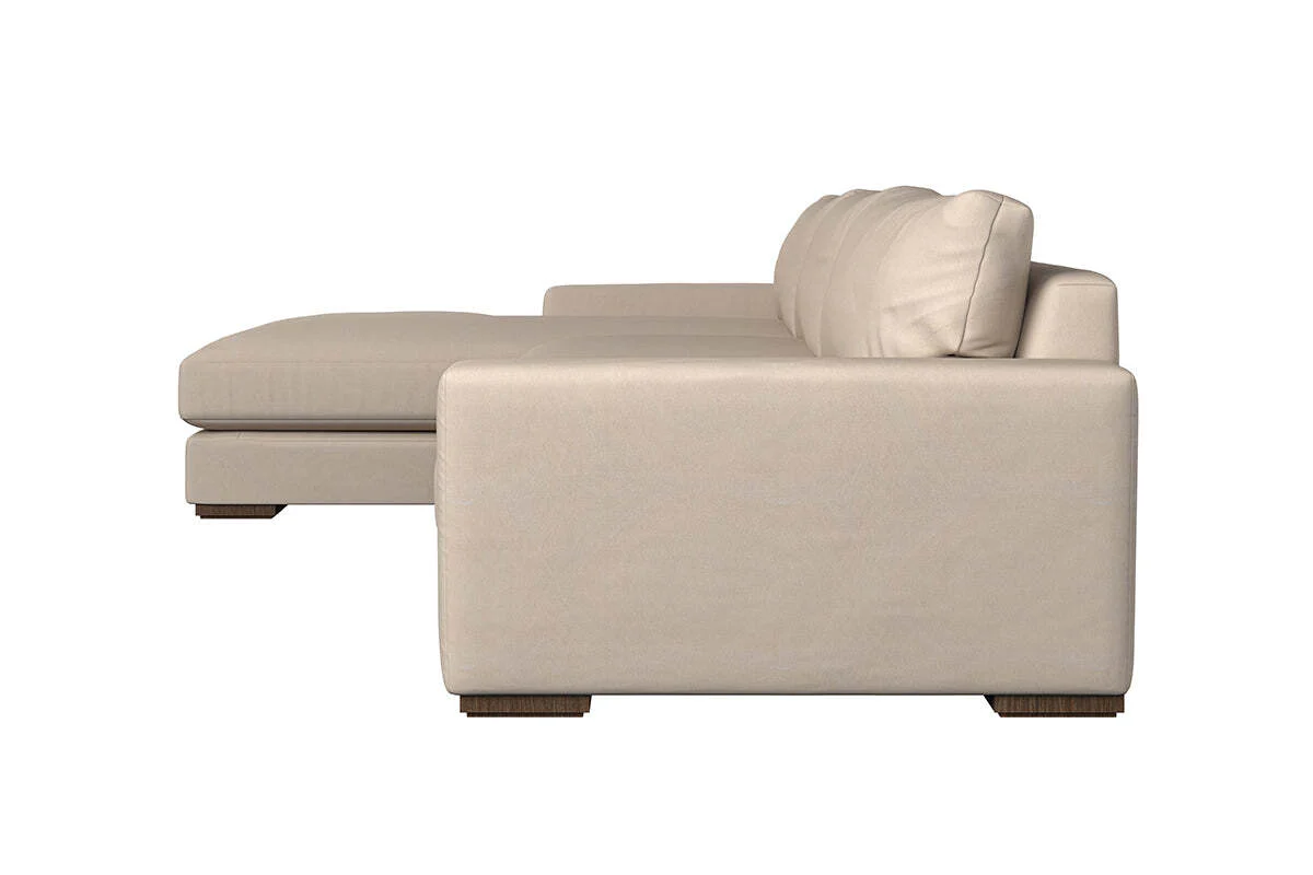 Guddu Grand Left Hand Chaise Sofa - Recycled Cotton Mocha - Image 4