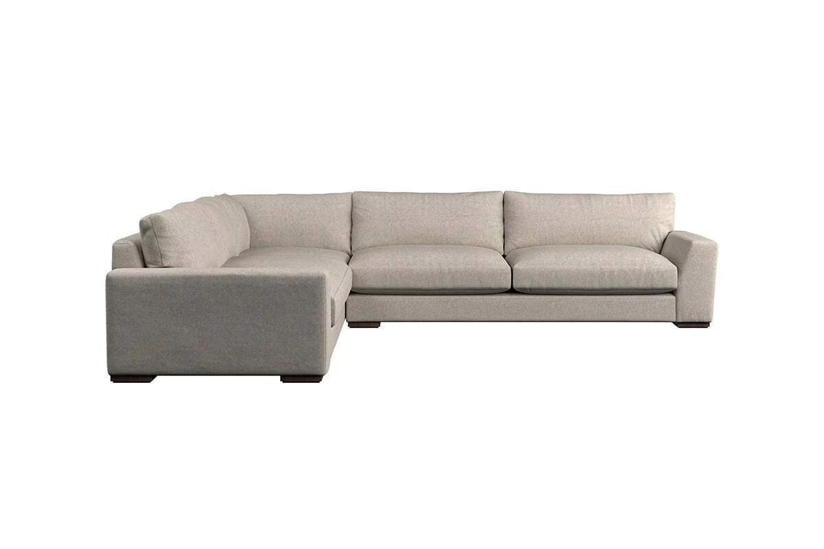 Guddu Grand Left Hand Corner Sofa - Brera Linen Espresso - Image 3