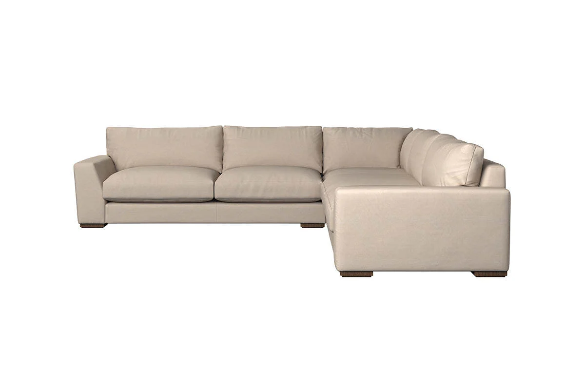Guddu Grand Left Hand Corner Sofa - Recycled Cotton Ochre - Image 4