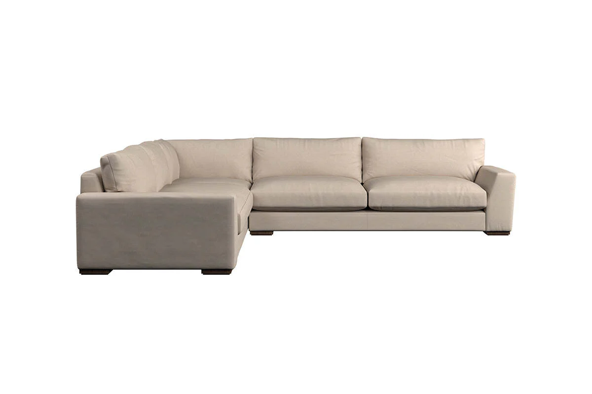 Guddu Grand Left Hand Corner Sofa - Recycled Cotton Thunder - Image 3