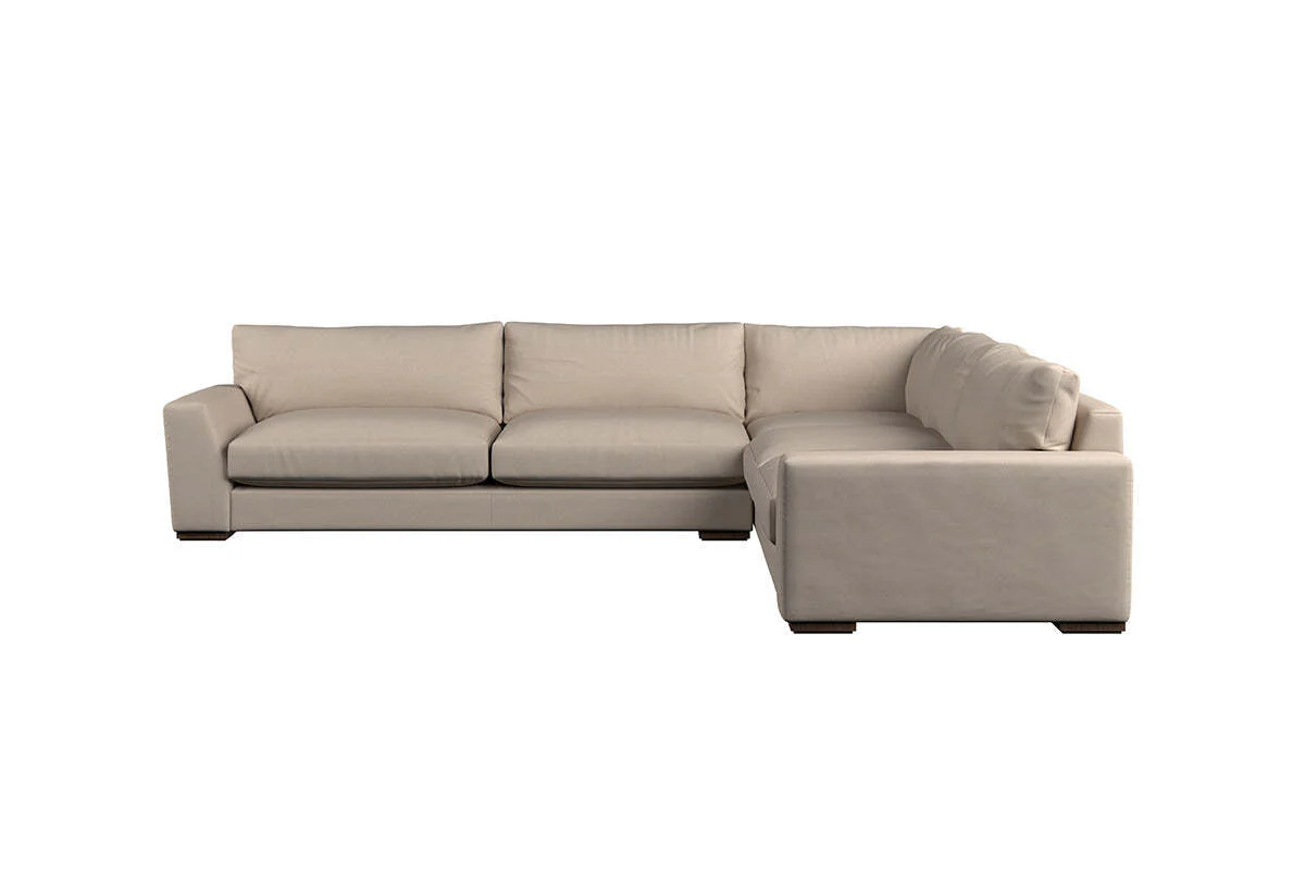 Guddu Grand Right Hand Corner Sofa - Recycled Cotton Thunder - Image 3