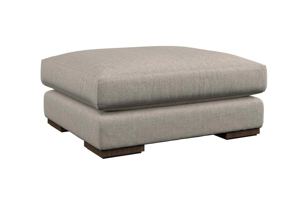 Guddu Large Footstool - Brera Linen Espresso - Image 4