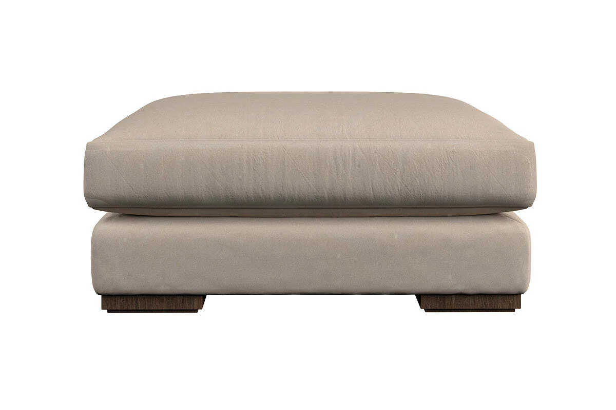 Guddu Large Footstool - Recycled Cotton Mocha - Image 3