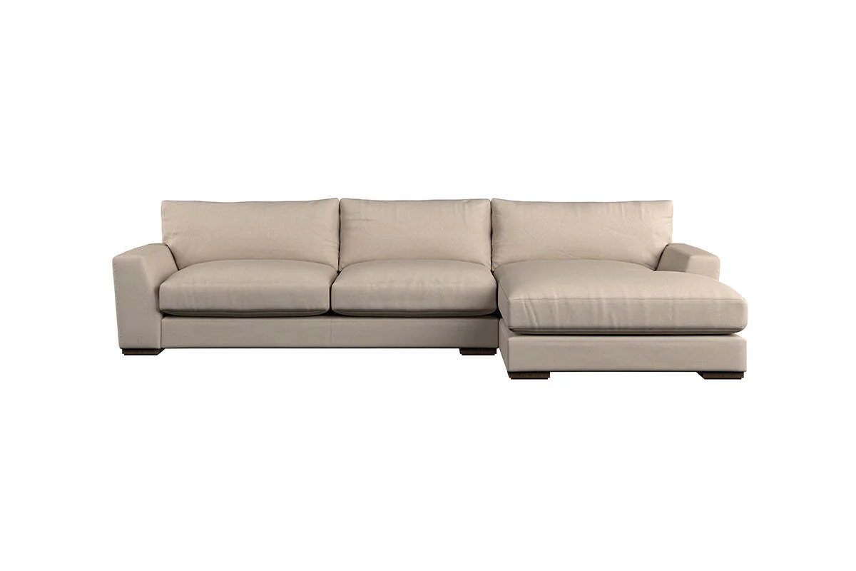 Guddu Large Right Hand Chaise Sofa - Recycled Cotton Natural - Image 3