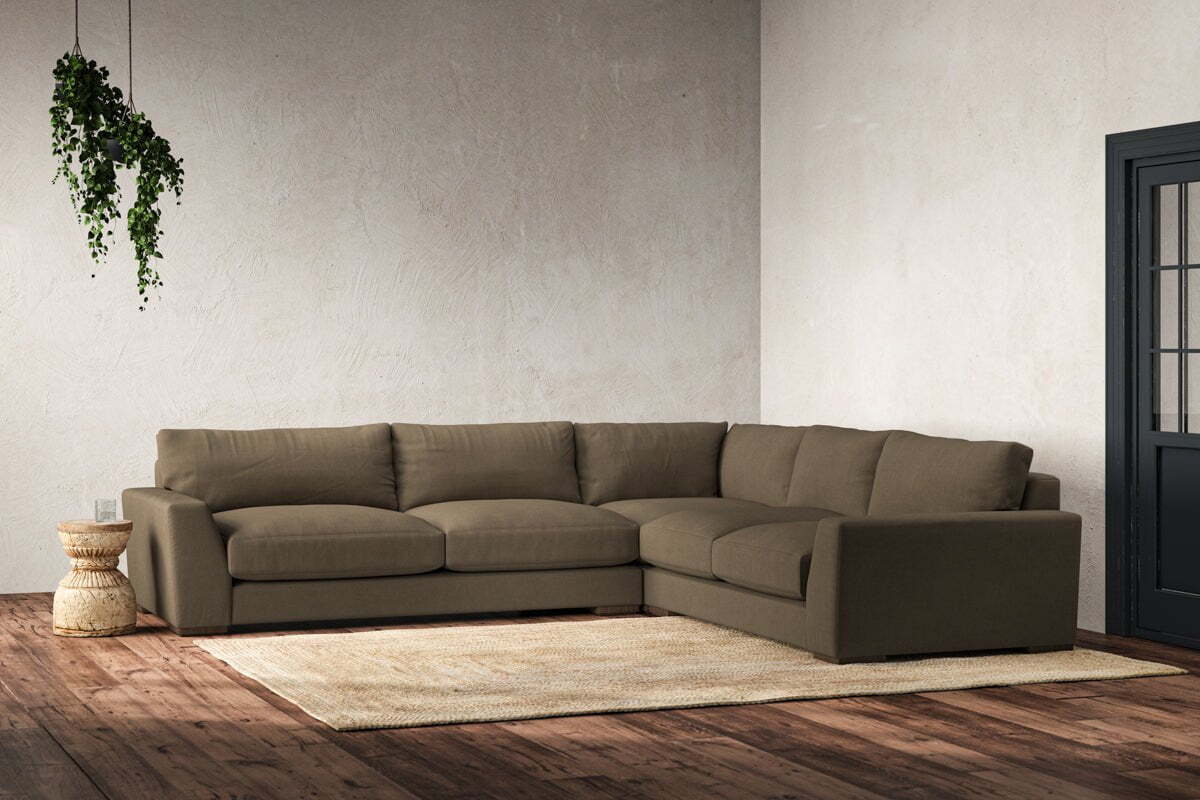 Guddu Large Right Hand Corner Sofa - Brera Linen Chestnut - Image 2