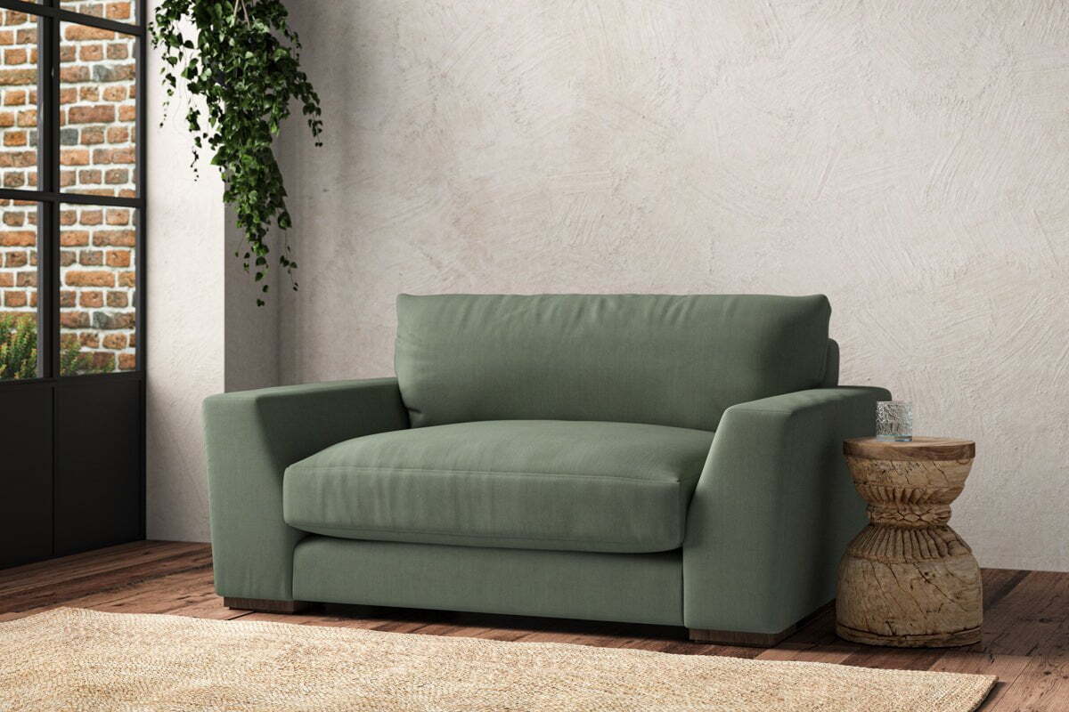 Guddu Love Seat - Brera Linen Jade - Image 2